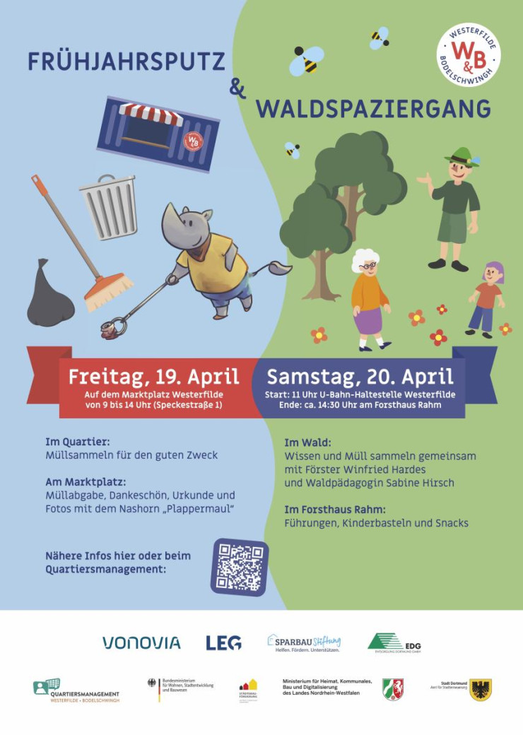 Plakat Frühjahrsputz & Waldspaziergang